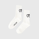 【HEART】Logo Ribbed Socks