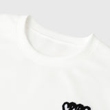 【HEART】 Embroidered Smooth Pullover　Off-White