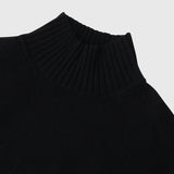 【HEART】 Bicolor Knit Pullover　Black