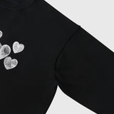 Tricot brodé cœur « Titre inconnu » noir