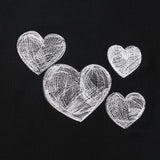 Tricot brodé cœur « Titre inconnu » noir