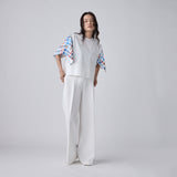 Scarf Combination Sleeve T-shirt "Aetoterawaleru"