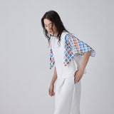 Scarf Combination Sleeve T-shirt "Aetoterawaleru"