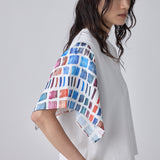 Scarf Combination Sleeve T-shirt "Aetoterawaleru"