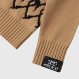 【HEART】 Bicolor Knit Pullover　Beige