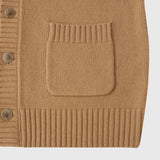 【HEART】 Bicolor Knit Cardigan　Beige
