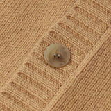【HEART】 Bicolor Knit Cardigan　Beige