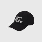 【HEART】Embroidered Logo Cap　Black