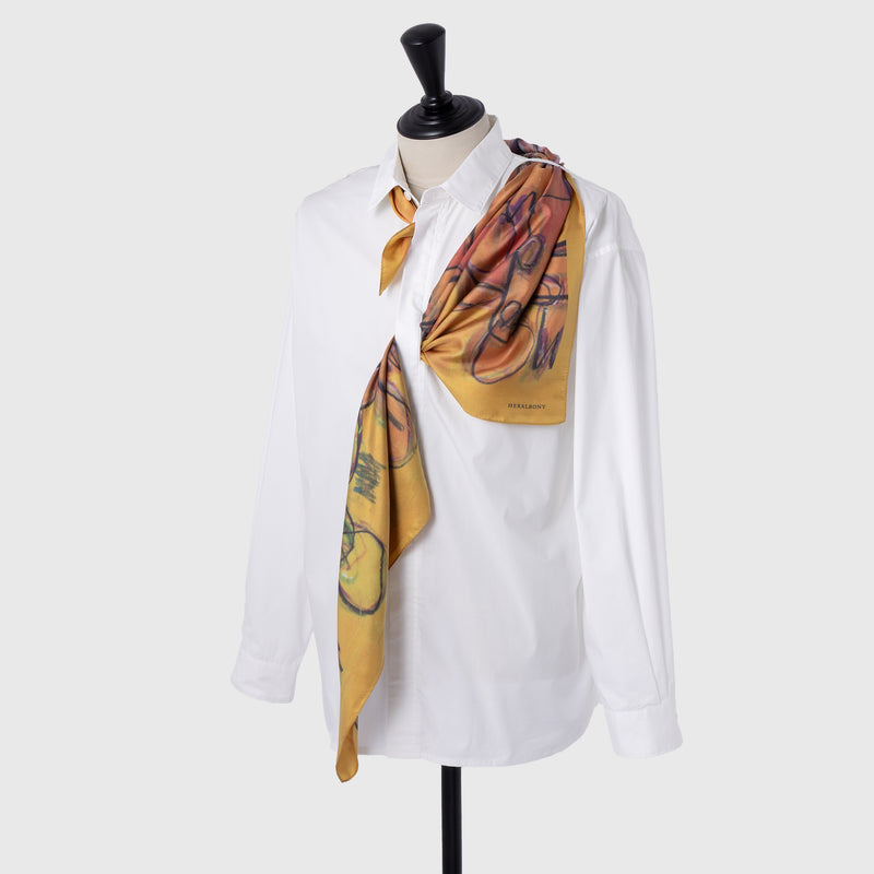 [Pre-order item | Delivery early to mid-November] Silk scarf "Cow"