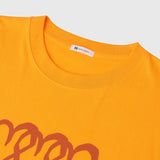 【HEART】Logo T-Shirt　Horizontal Triple Heart　Orange