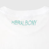 【HEART】Logo T-Shirt　Vertical Triple Heart　White