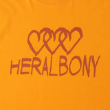 【HEART】Logo T-Shirt　Horizontal Triple Heart　Orange