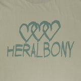 【HEART】Logo T-Shirt　Horizontal Triple Heart　Green