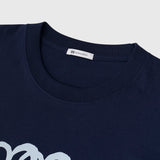 【HEART】Logo T-Shirt　Horizontal Triple Heart　Navy