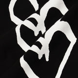 【HEART】Logo T-Shirt　Vertical Triple Heart　Black
