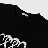 【HEART】Logo T-Shirt　Horizontal Triple Heart　Black