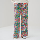 ￥【予約商品｜3月中旬お届け】サテンパンツ「キクの花」Miatsushi Yogo