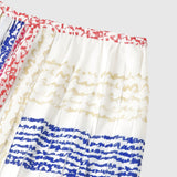 ローンプリーツスカート「gold brush1-mm2025・blue calligraphy1-mm2025・red calligraphy1-mm2025」