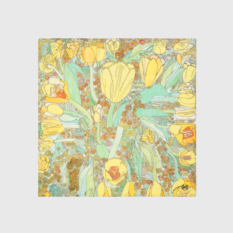 [In-store exclusive] Silk blend bandana "Mimosa"