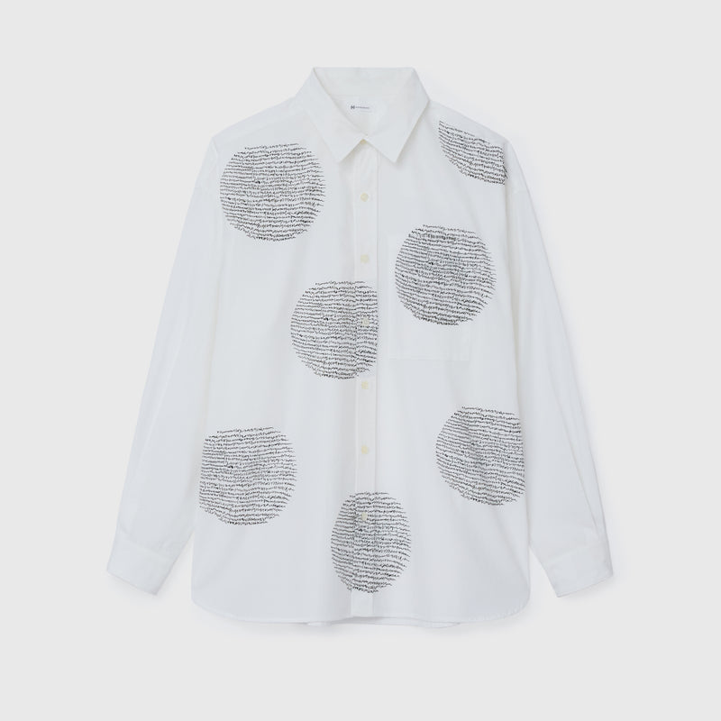 レギュラーカラーシャツ「marina-moji003」