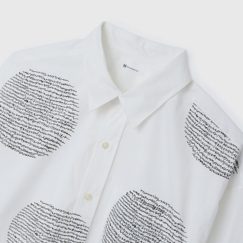 レギュラーカラーシャツ「marina-moji003」