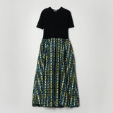 ￥【予約商品｜4月中旬お届け】ニットコンビワンピース「夜景」Kaoru Iga