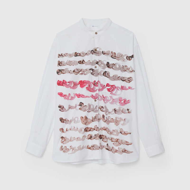 【予約商品｜12月下旬お届け】バンドカラーシャツ「brown brush-mm2025」