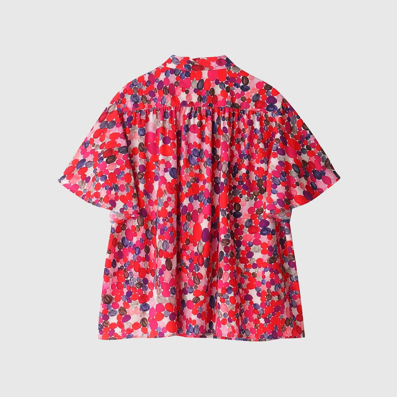 Potechino 半袖長袖2way 立体お花モチーフ 赤 ナイロン ジャケット デシンボウタイハーフスリーブ「シアワセピンク」 – HERALBONY