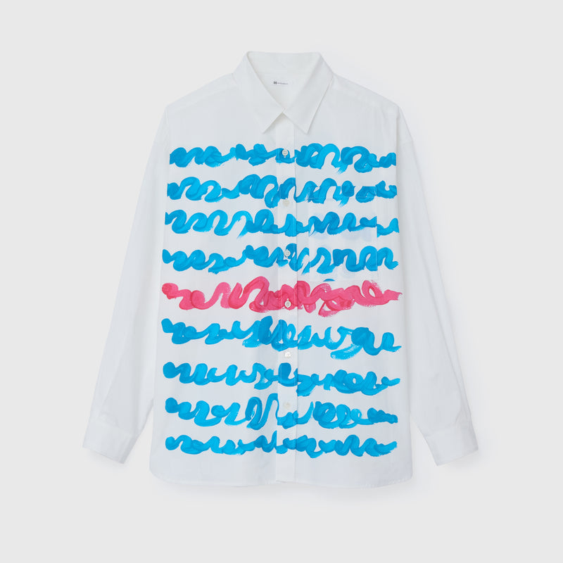 レギュラーカラーシャツ「blue brush-mm2025」