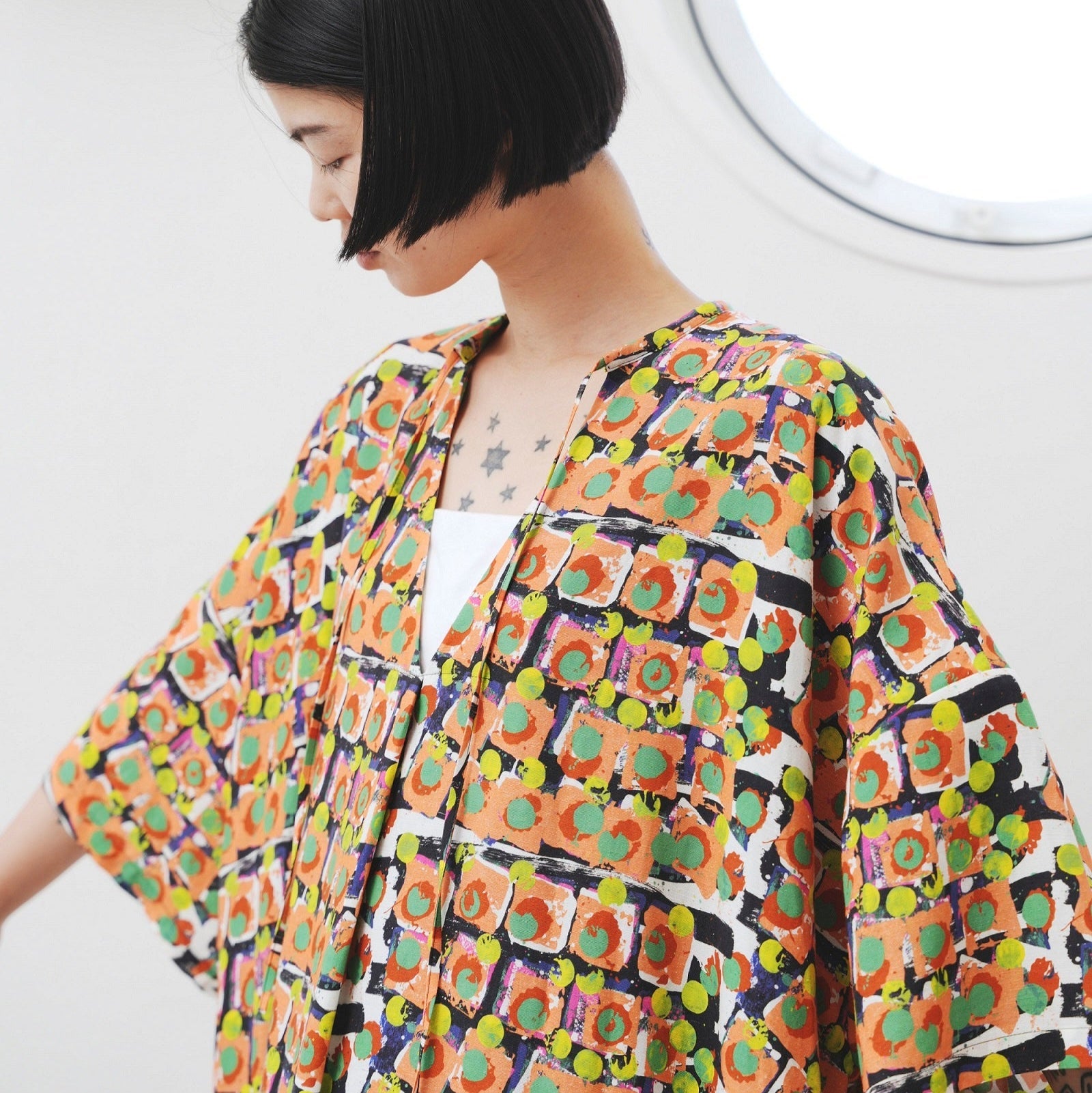 【美品】MSGM カラフルアートパターン リネン ノースリーブ ワンピース M リネンワンピース「タイトル不明」 – HERALBONY