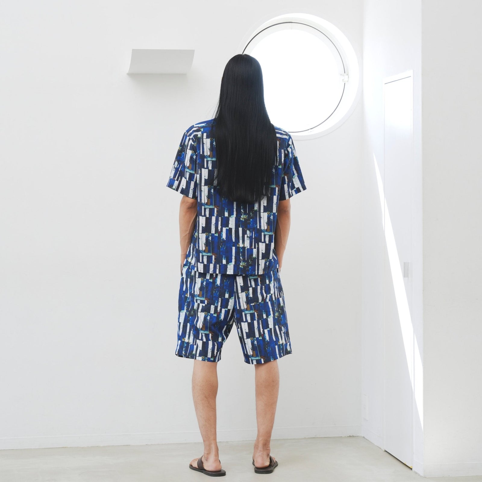 120㎝と140㎝パープル リラックスハーフパンツ「海」 – HERALBONY
