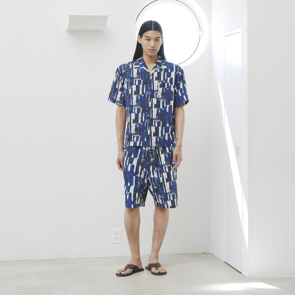 ￥【予約商品｜6月下旬お届け】オープンカラーシャツ「海」Kaoru Iga