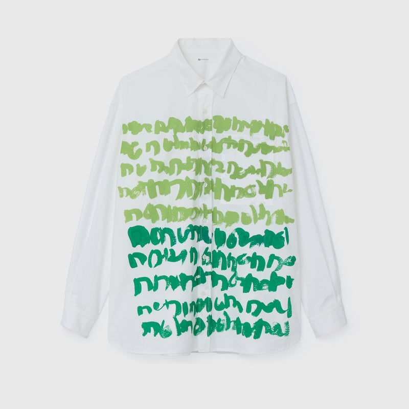 レギュラーカラーシャツ「green brush-mm2025」