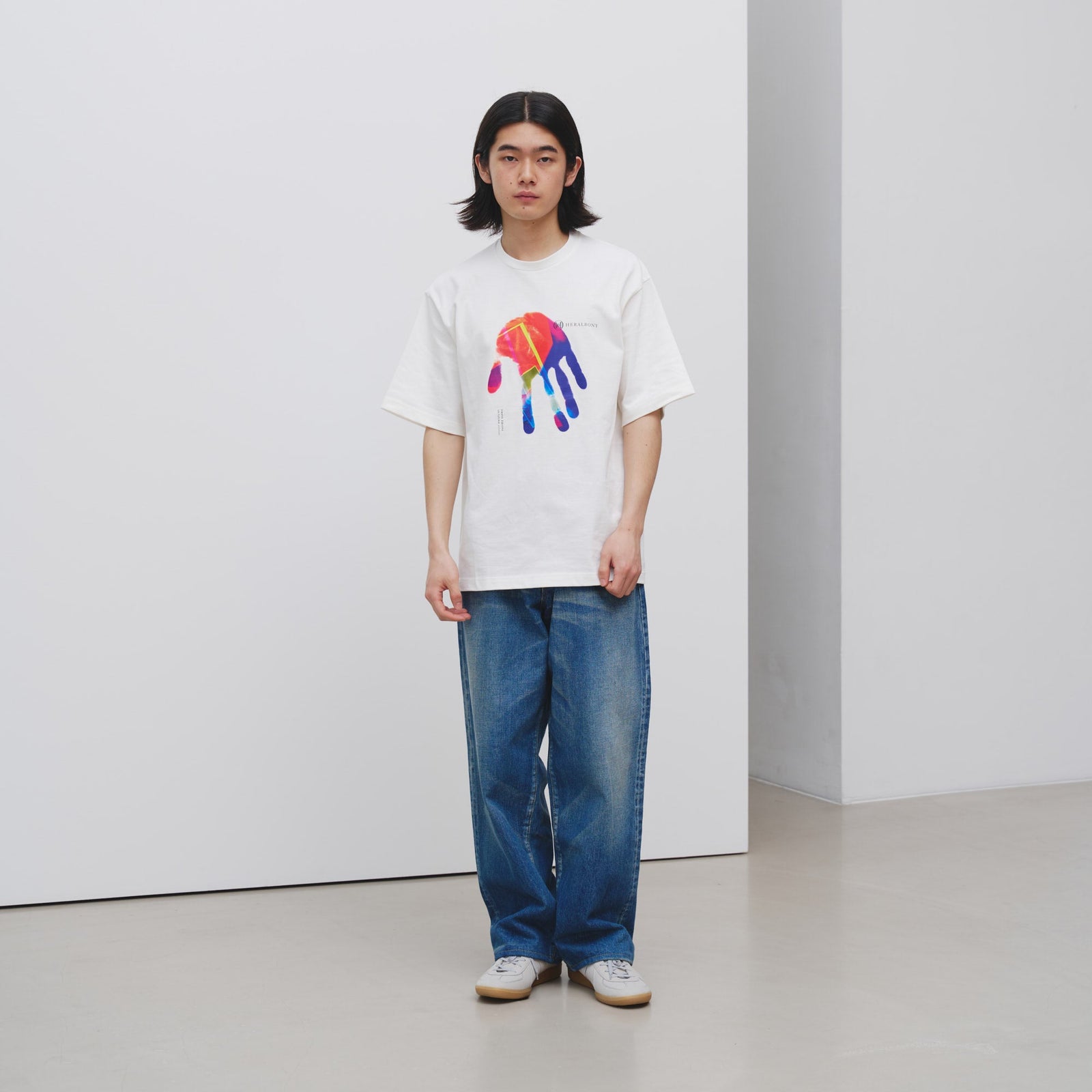 値下げ ヘラルボニー 半袖シャツ 無題 丸 ショートスリーブTシャツ「無題」 (A) – HERALBONY
