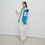 ￥【予約商品｜8月末〜9月上旬お届け】アートパネル半袖シャツ「タイトル不明 Blue」Shigaku Mizukami