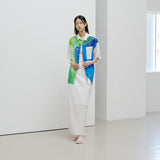 ￥【予約商品｜8月末〜9月上旬お届け】アートパネル半袖シャツ「タイトル不明 Blue」Shigaku Mizukami