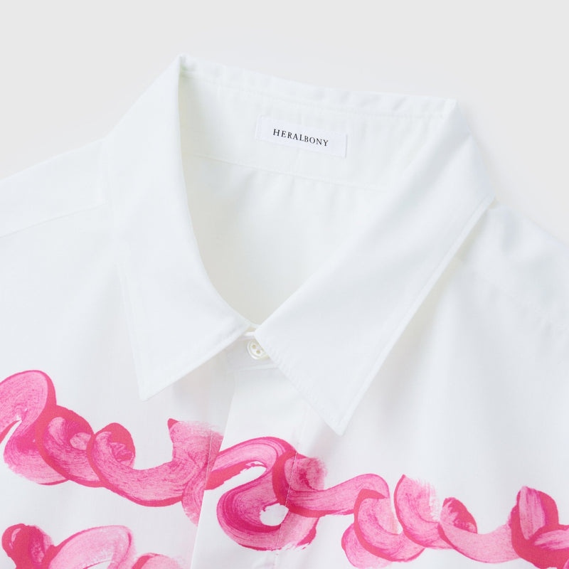 ￥【予約商品｜8月末〜9月上旬お届け】アートパネル半袖シャツ「pink - mm2024」marina