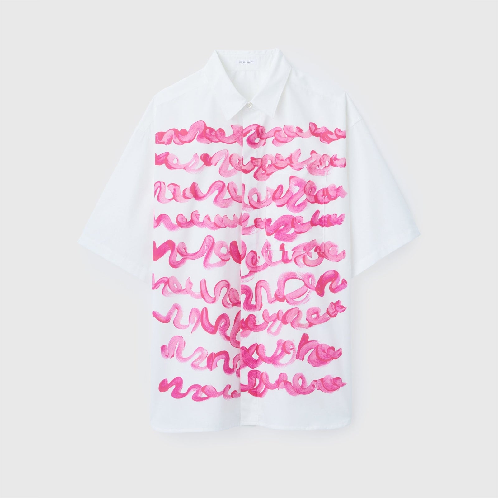予約商品｜8月末〜9月上旬お届け】アートパネル半袖シャツ「pink