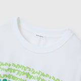 ￥【予約商品｜8月末〜9月上旬お届け】アートボーダーTシャツ「green brush - mm2025」marina