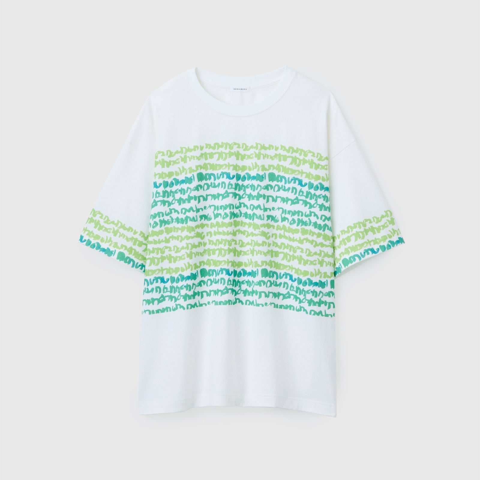 予約商品｜｜8月末〜9月上旬お届け】アートボーダーTシャツ「green