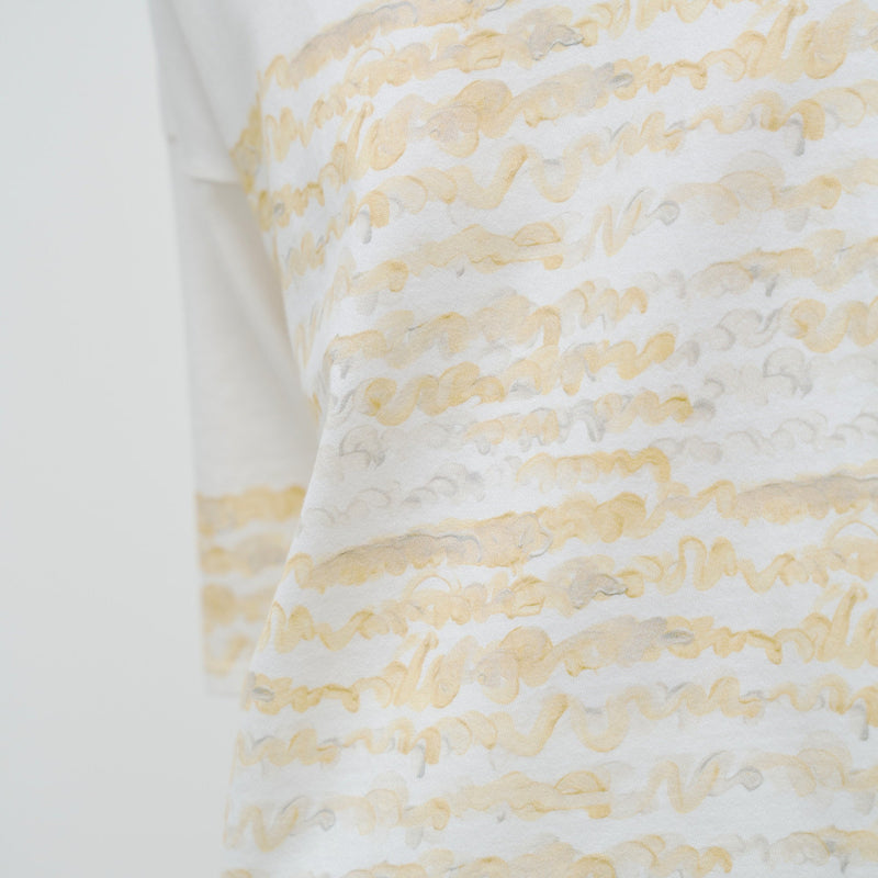 ￥【予約商品｜8月末〜9月上旬お届け】アートボーダーチュニックTシャツ「kin - mm2024」marina