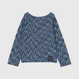 ￥【予約商品｜9月下旬お届け】Color Stripe Boatneck Long-Sleeve Top (Art-Inspired)「夜景」Kaoru Iga