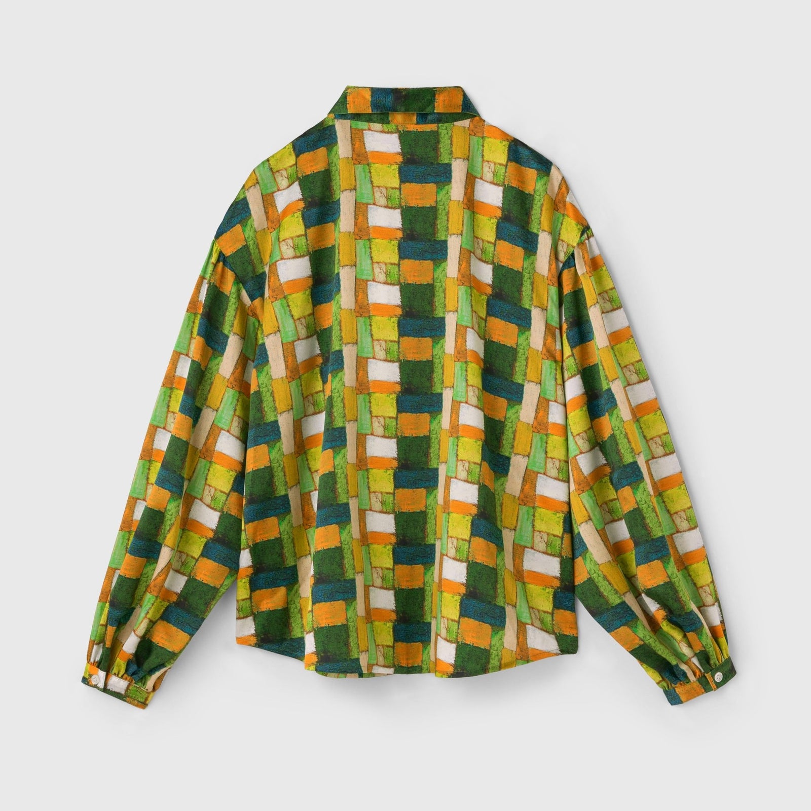 美品HERALBONY ヘラルボニーサテンボウタイブラウス「緑の風景」 9hl-0000-sh14-4-5462570_1600x.