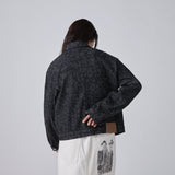 ￥【予約商品｜9月上旬お届け】kaedeデニムブルゾン「かえでのチョキチョキ」BLACKKaede Wajima
