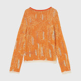 Circle-Pattern Knit Pullover (Art-Inspired)「Untitled」