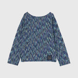 【予約商品｜9月下旬お届け】Color Stripe Boatneck Long-Sleeve Top (Art-Inspired)「夜景」