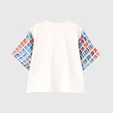 Scarf Combination Sleeve T-shirt "Aetoterawaleru"