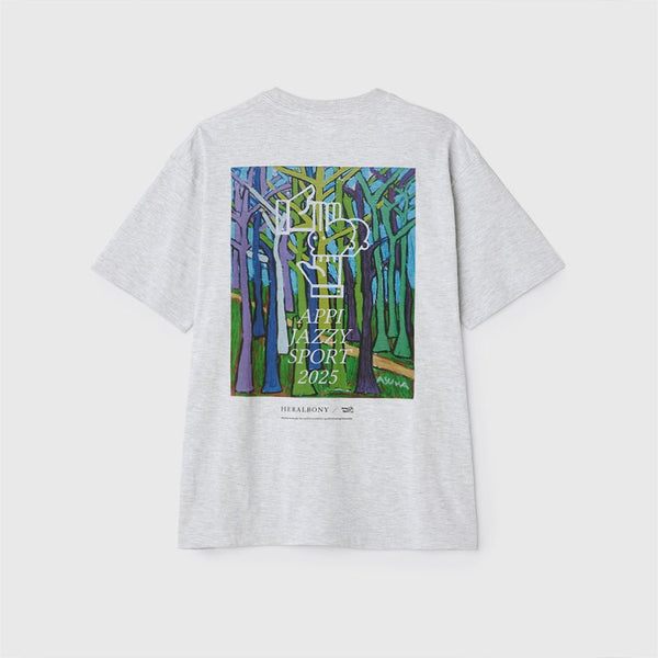 ￥【APPI JAZZY SPORT｜HERALBONY】 限定Tシャツ「森の道ｰ青い森」HERALBONY