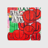 ￥シルクサテンスカーフ「apples」（Paris Edition）Nozomi Fujita
