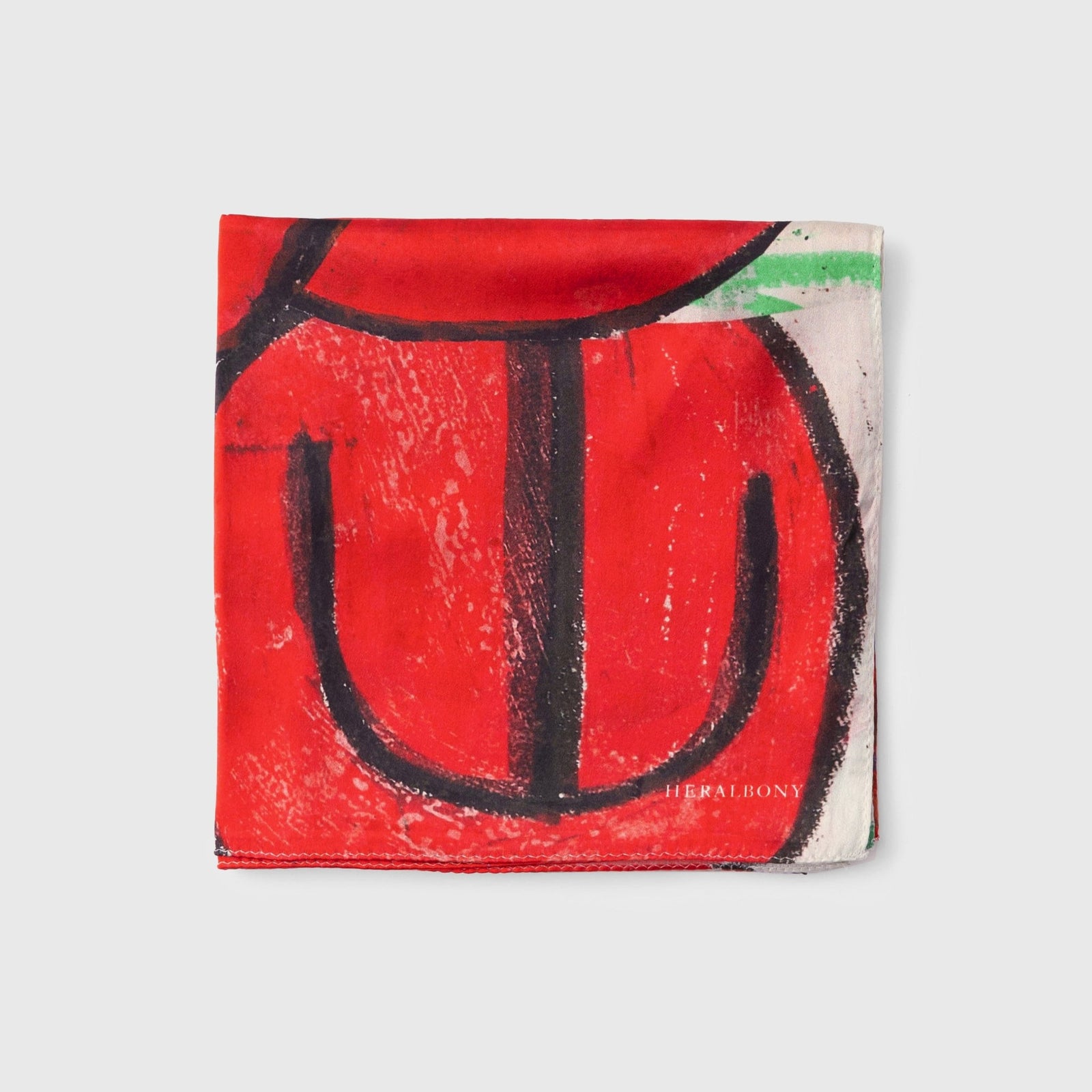 シルクサテンスカーフ「apples」（Paris Edition） – HERALBONY